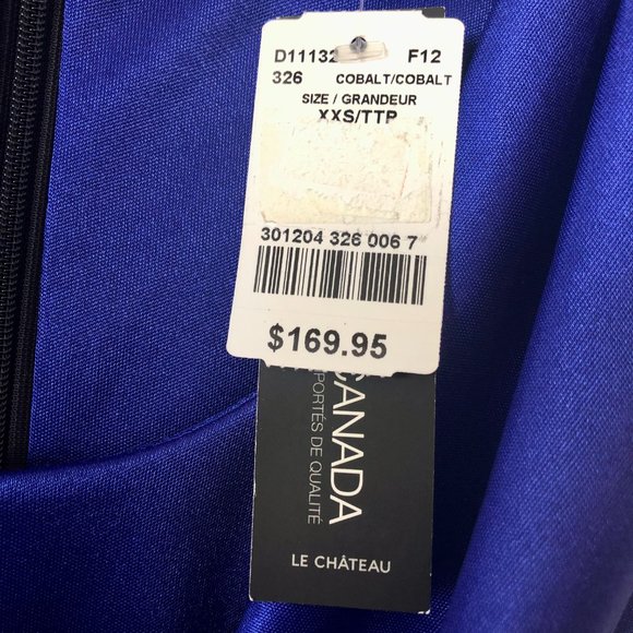 *NWT* Cobalt Draped-Front Floral-Print Sleeveless Dress - Made in Canada - XXS - Picture 7 of 16